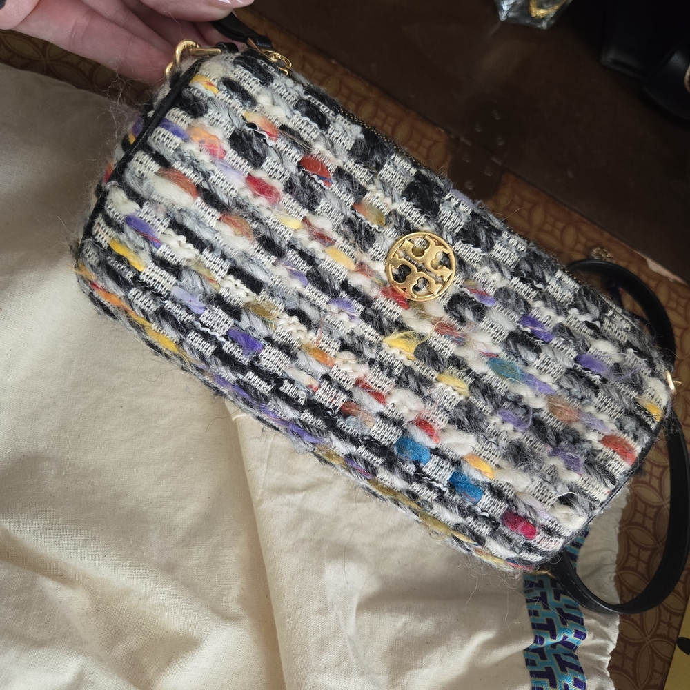 Tory Burch Kira Small Tweed Convertible Shoulder Bag
